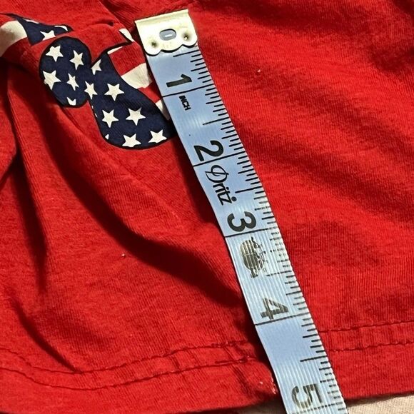 Disney Size XL Americana Patriotic Romper Mickey Mouse Jumpsuit Red 100% Cotton - Picture 5 of 12